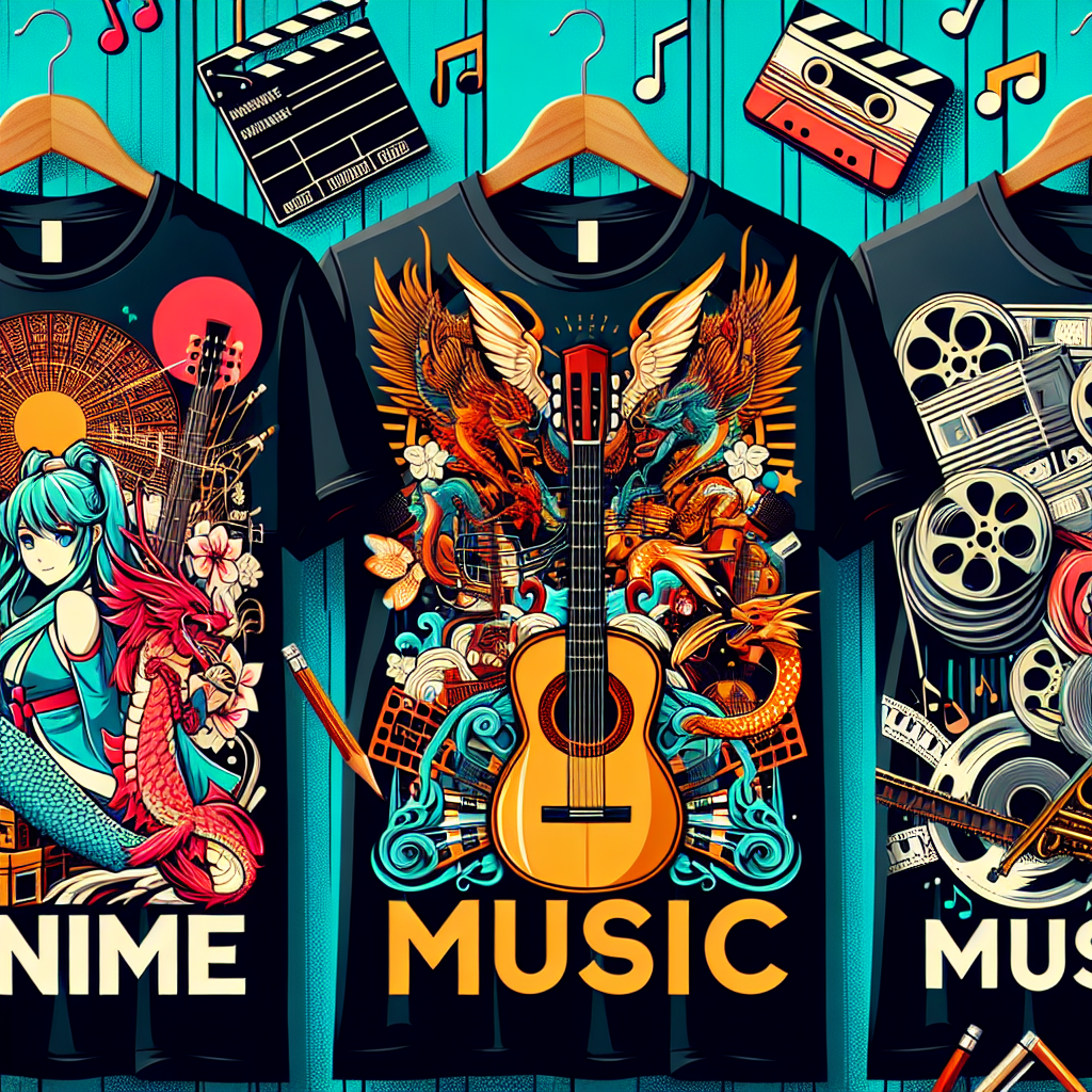Najlepsze koszulki na prezent dla fanów anime, muzyki i filmów